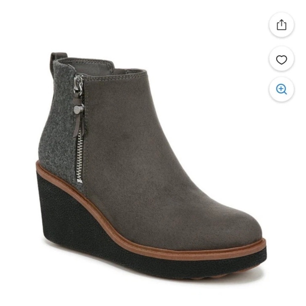Dr. Scholl's Women's Wedge Heel Ankle Boot Gray Size 10
